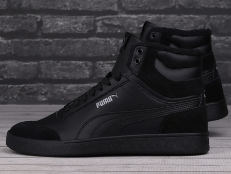 Buty męskie Puma Shuffle Mid Fur ocieplane czarne roz. 43