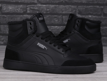 Buty męskie Puma Shuffle Mid Fur ocieplane czarne roz. 43