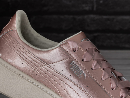 Buty damskie Puma Basket Platform Metal sneakersy, brązowe, roz. 37