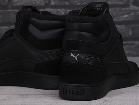 Buty męskie Puma Shuffle Mid Fur ocieplane czarne roz. 43