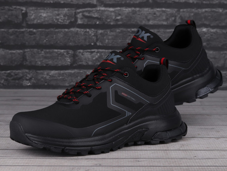 Buty męskie trekkingowe DK Dakar Softshell czarno-czerwone roz. 43